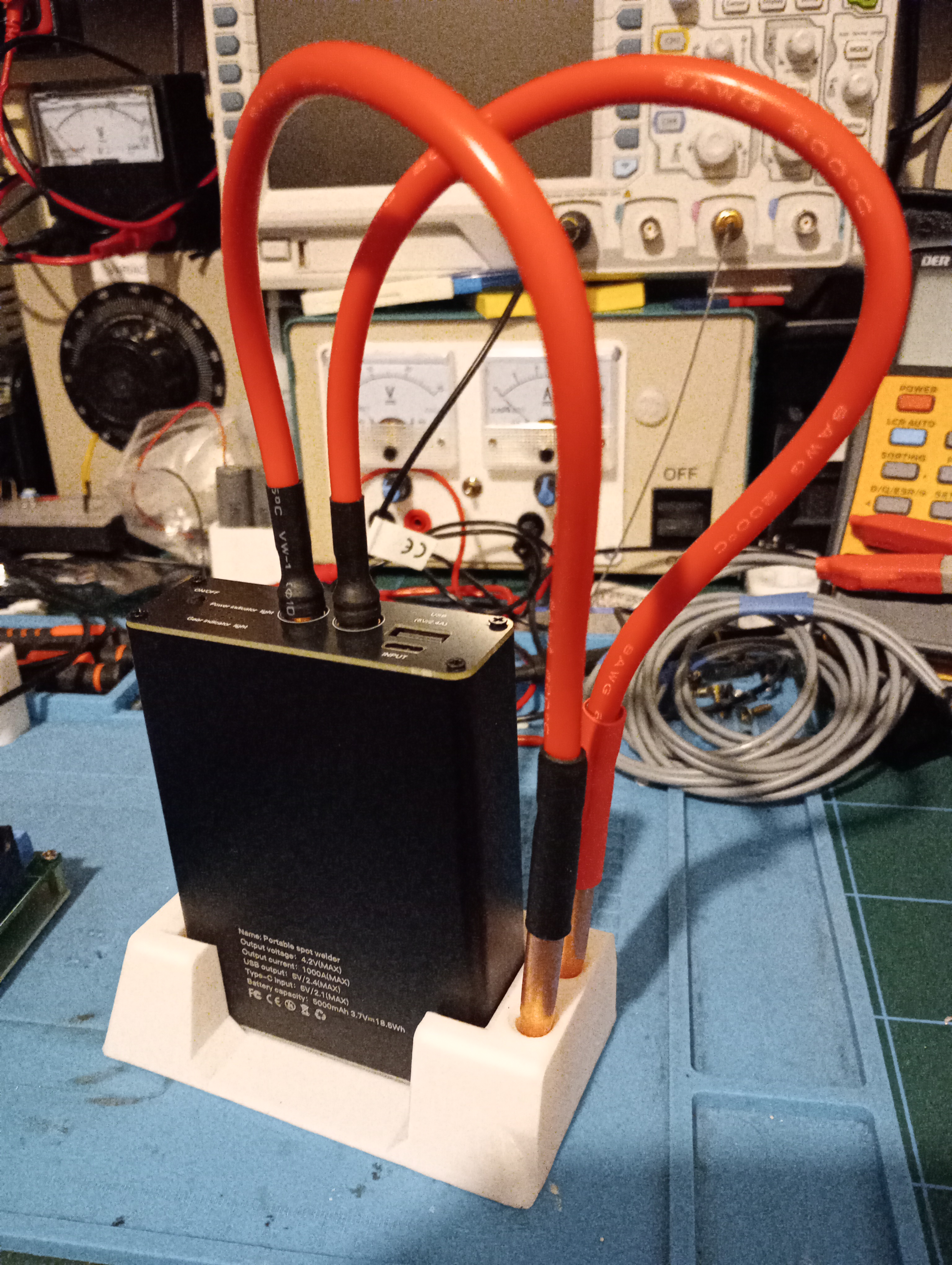 18650 cell spot welder stand