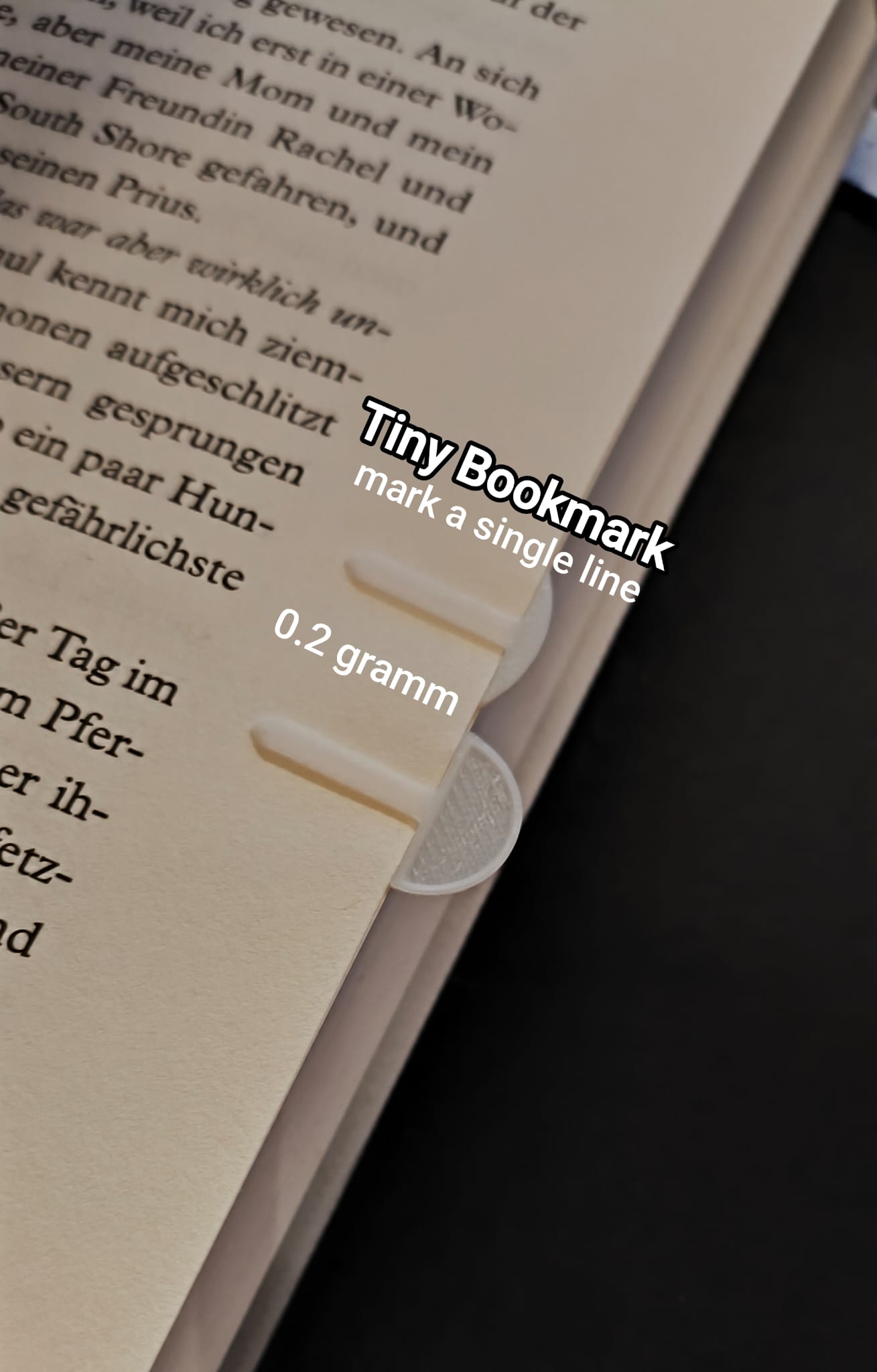 Tiny Bookmark and Linemark 0.2g of Filament