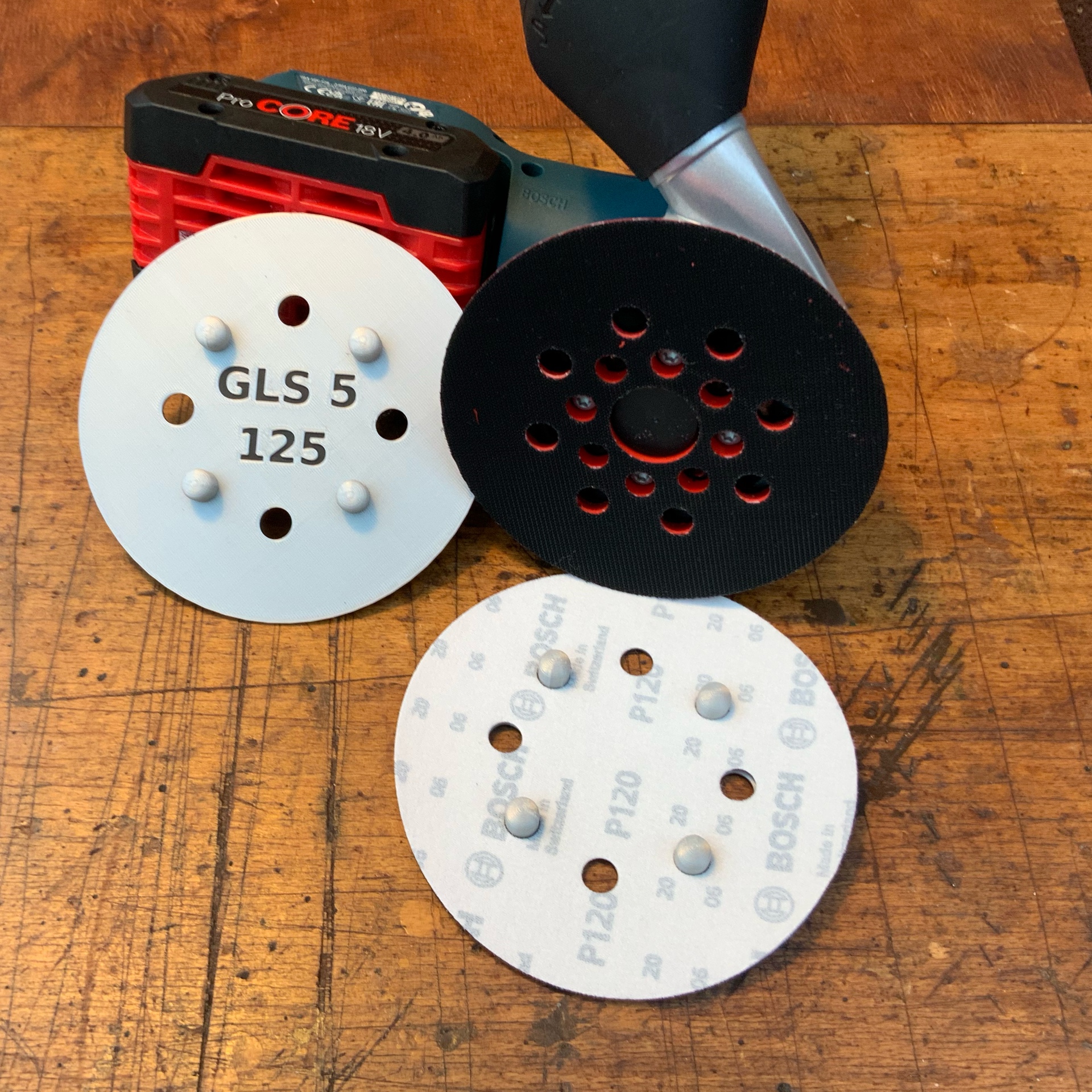 Sanding Paper mounting jig / helper for orbital sanders - all sizes of sandpaper as 115/125/150/225 mm