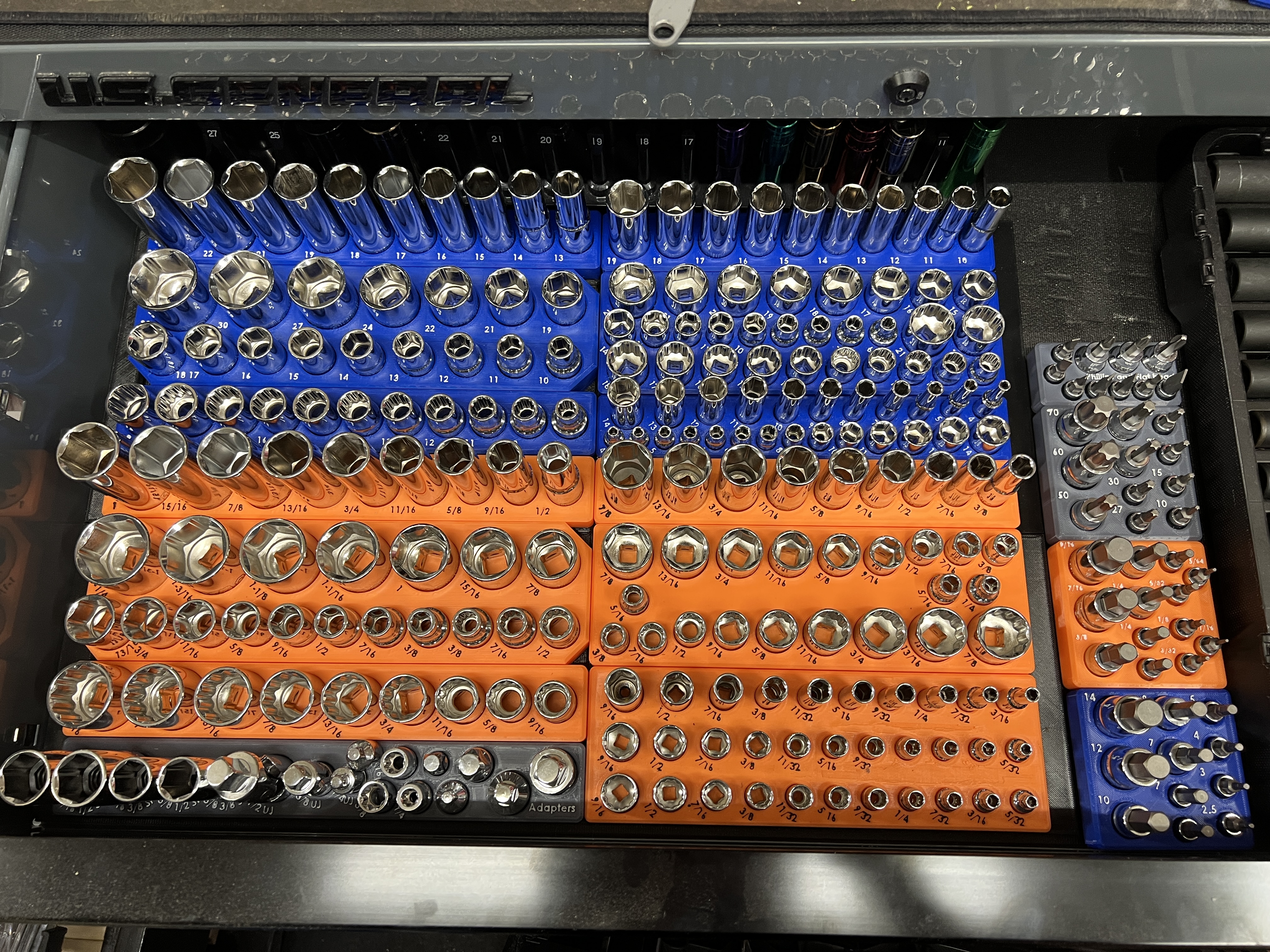 Harbor Freight Quinn Master Technician set gridfinity socket holder