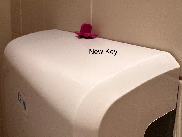 Toilet Roll Dispenser Key