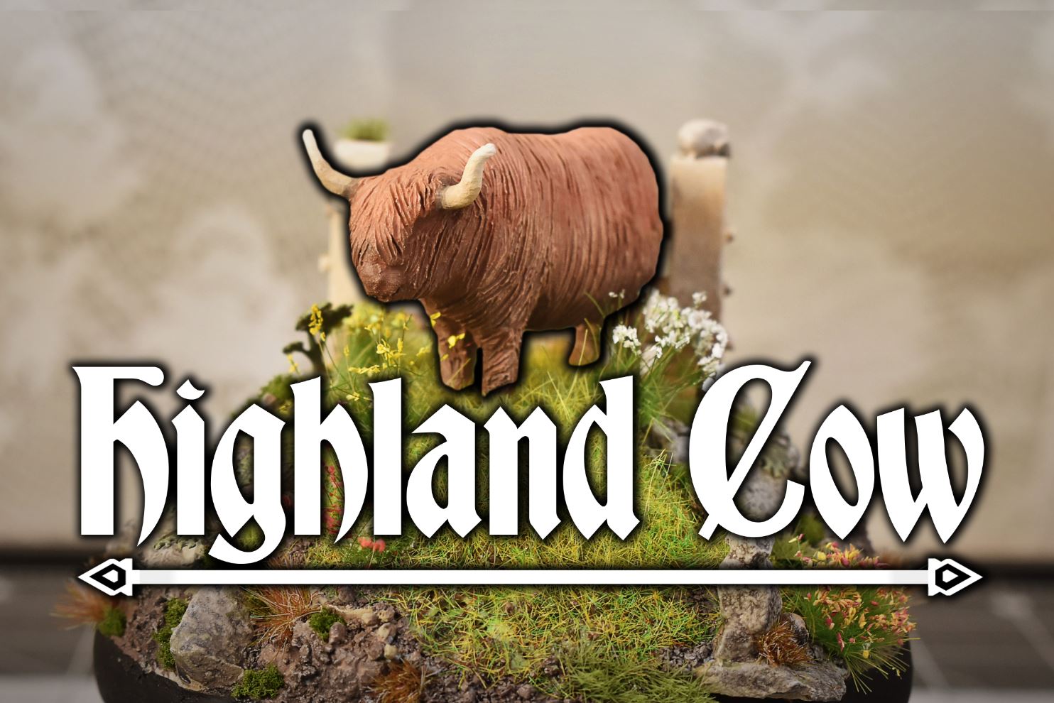 Skyrim highland cow miniature 25mm / 28mm scale