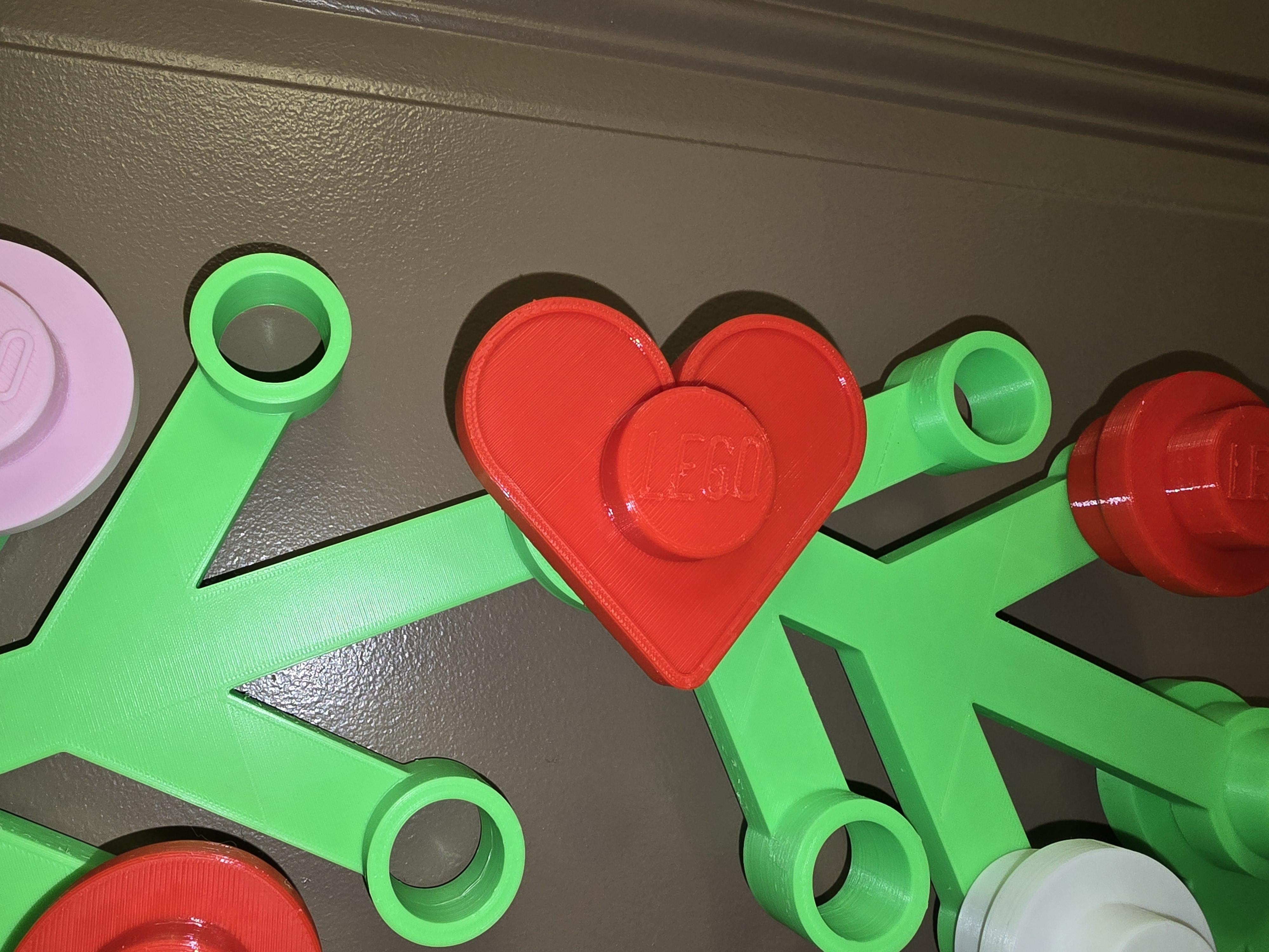 Lego Heart with Stud and Logo - Lego Wreath