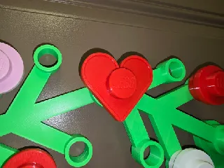 Lego Heart with Stud and Logo - Lego Wreath