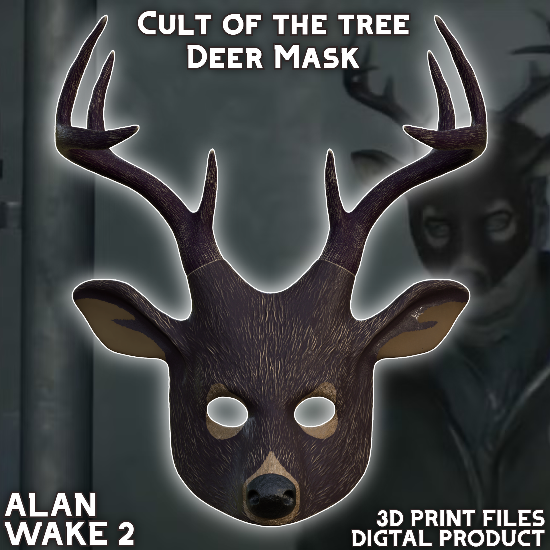 Cult of the Tree Deer Cosplay Mask Alan Wake 2
