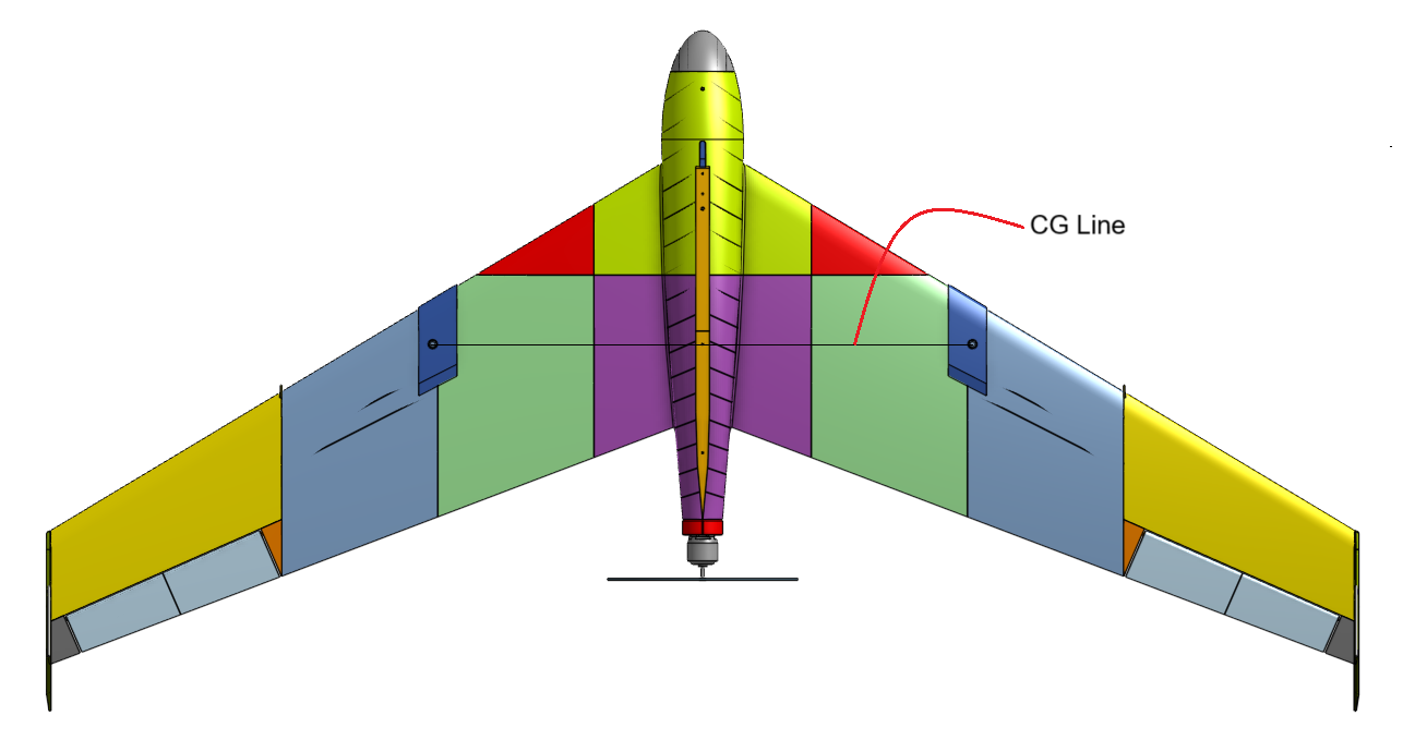 Le's Falcon 3D printed R/C Flying Wing, 48" W.S. 10-12-24