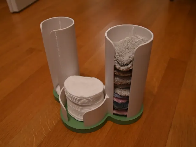cotton- & fabric-pad stand.