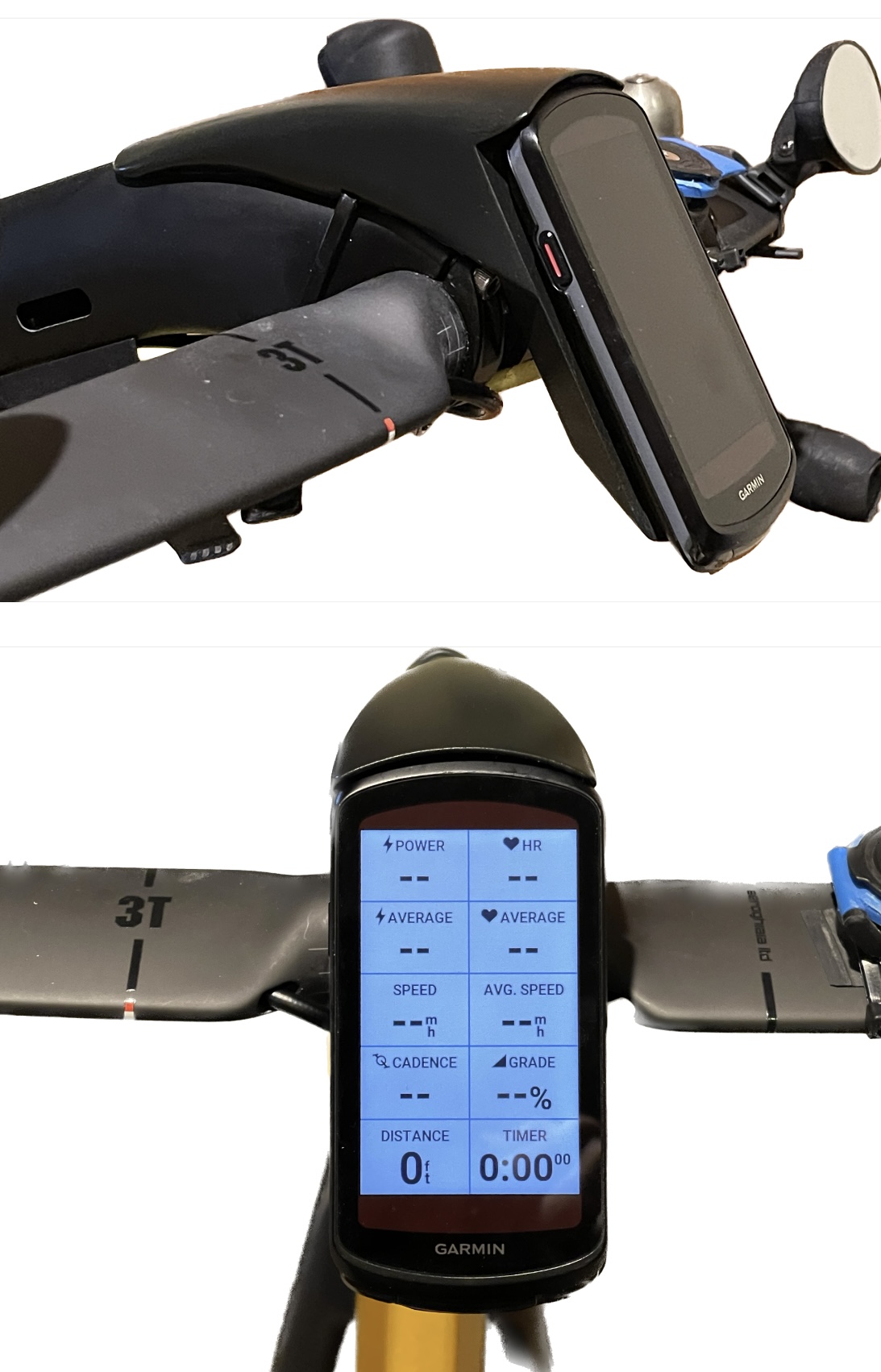 Cruzbike V20c Garmin 1040 holder for curved slider