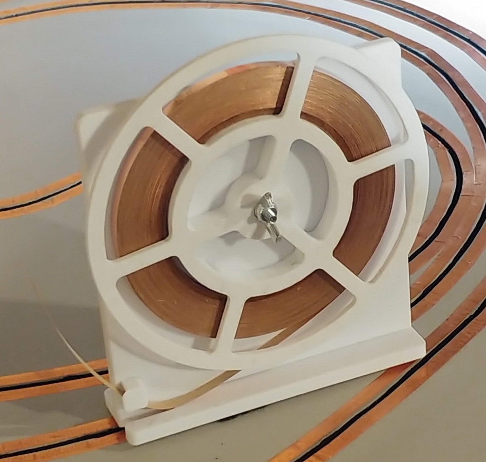 Routed Wood Slot Car Track Copper Tape Application Tool