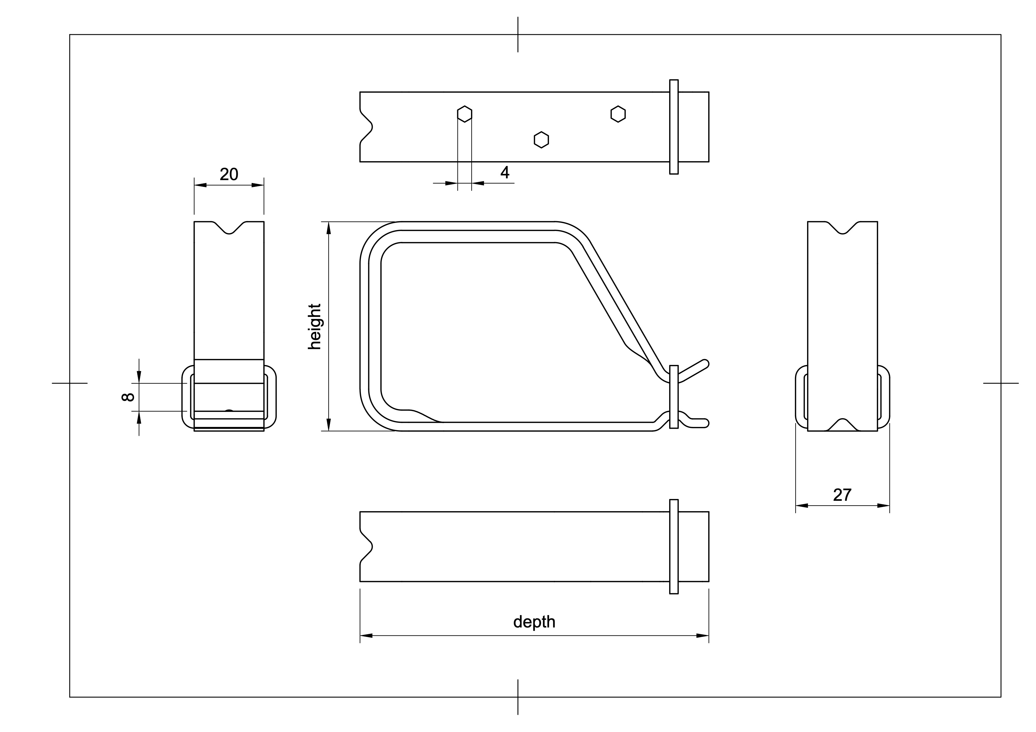 Cable Organizer / Routing Hook - Various Sizes by Metikumi | Download ...