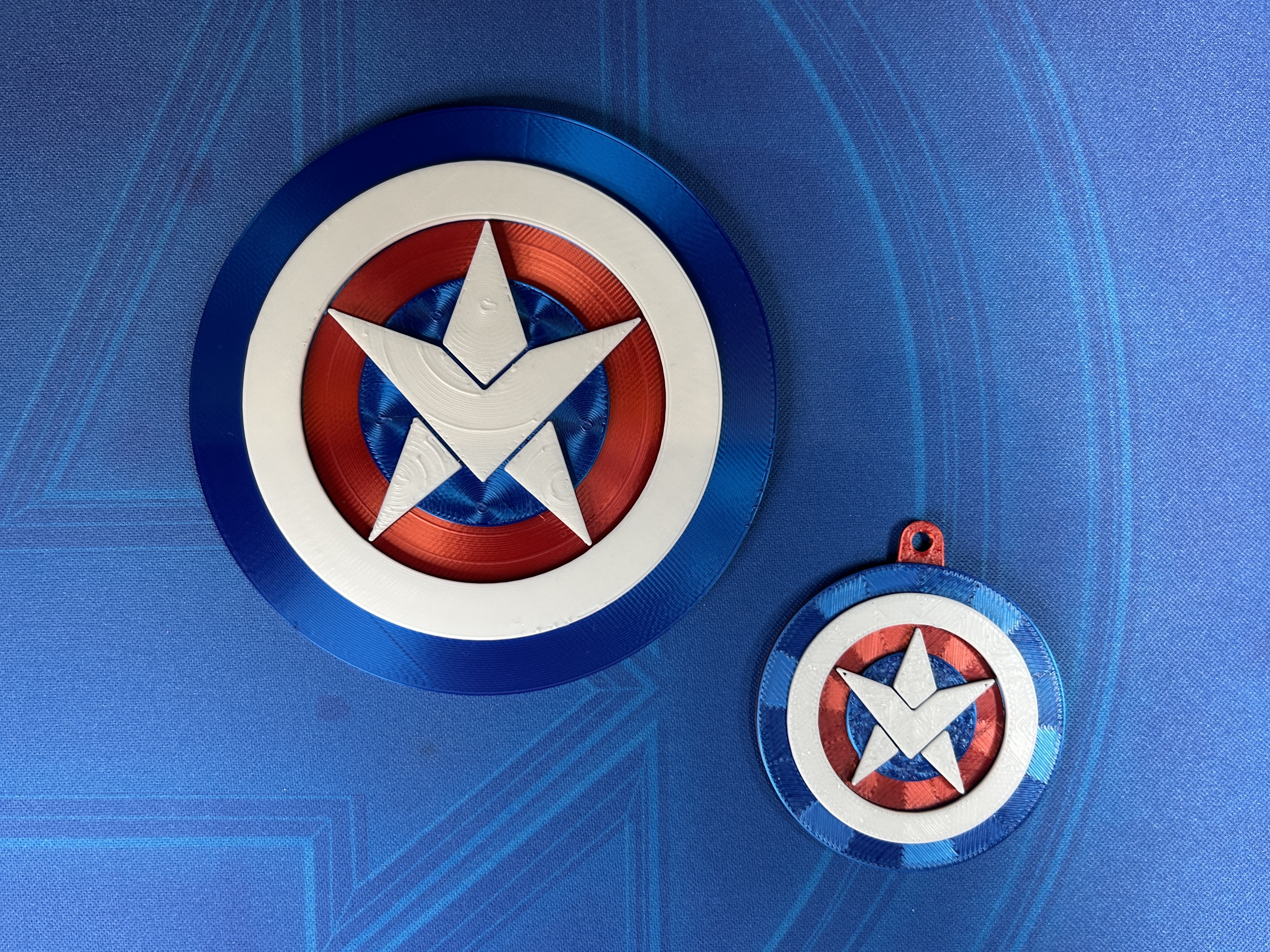Captain America Falcon Shield Coaster and Keychain