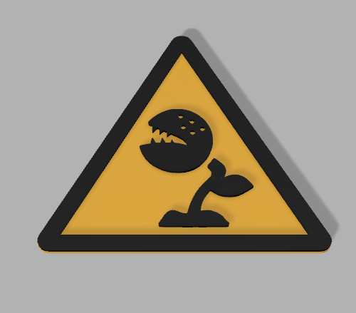 Carnivorous plant warning - ISO 7010 like
