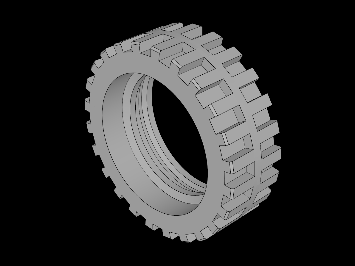 Lego Compatible (56898.dat) Tyre 14/ 43 x 30 with Offset Tread