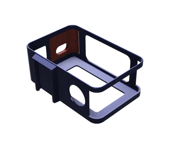 Minimal DJI Action 3/4/5 case with DJI Mic Mini receiver mount for vlog