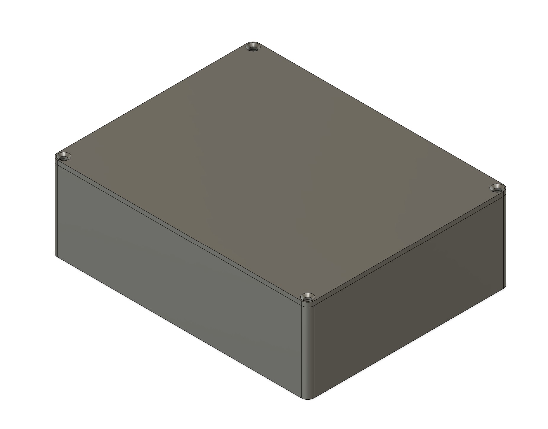 Basic box with lid and threaded holes