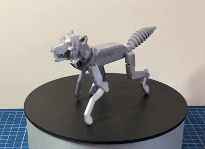 Miniatura 2 do modelo 3D robot wolf