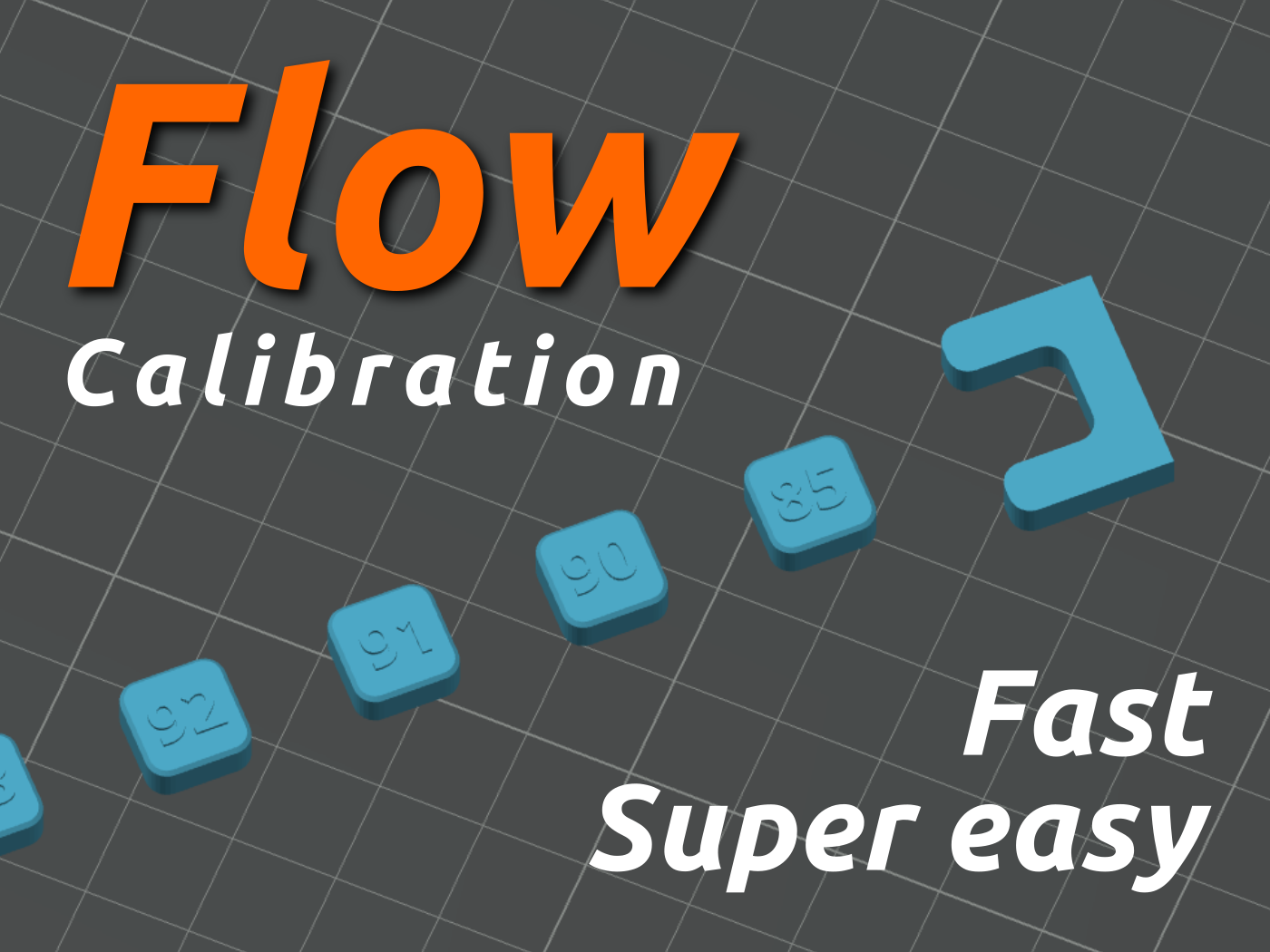 Fast flow test. One print. No calipers.