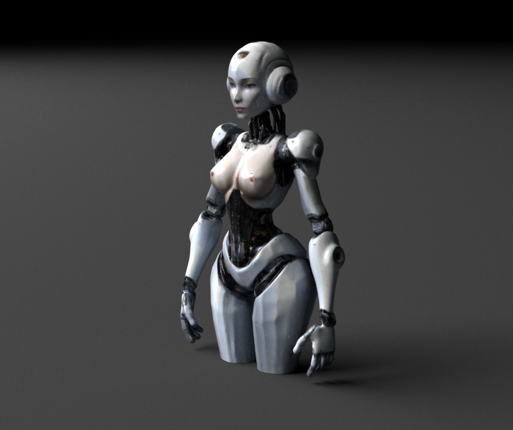 Female Robot Statue - Metropolis-Style