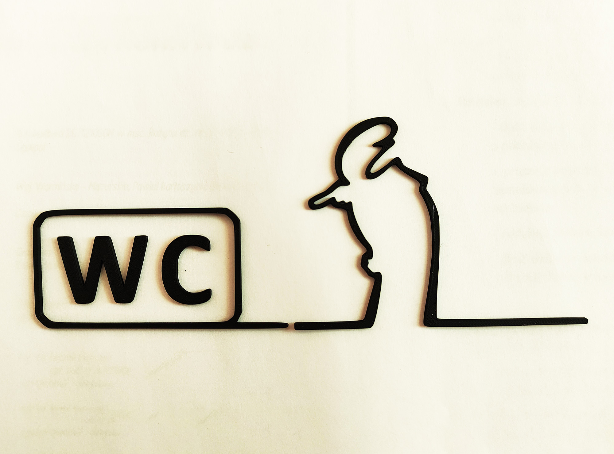 WC door hanger from the iconic cartoon "La Linea" Balum Balum.