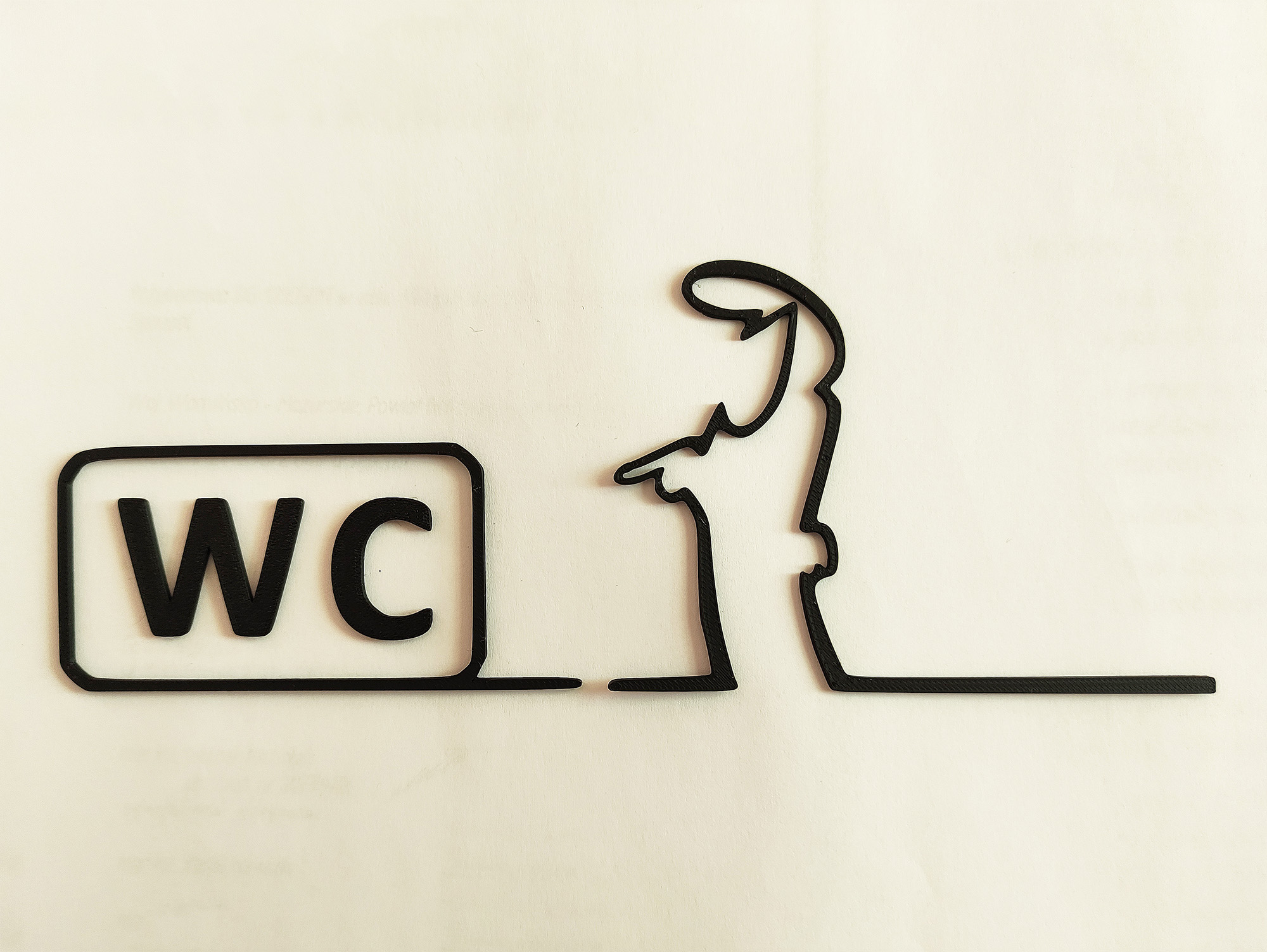 WC door hanger from the iconic cartoon "La Linea" Balum Balum.