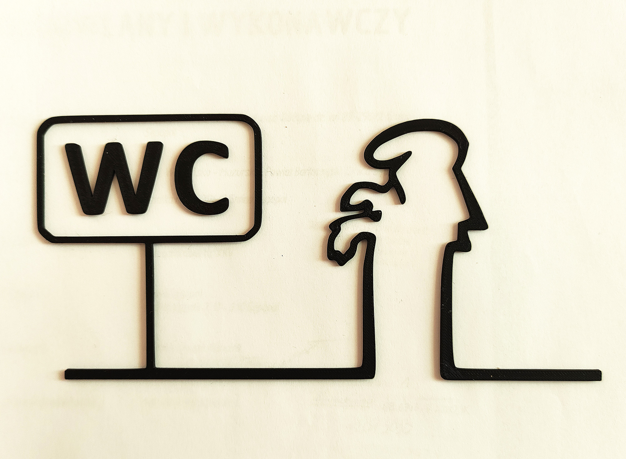 WC door hanger from the iconic cartoon "La Linea" Balum Balum.