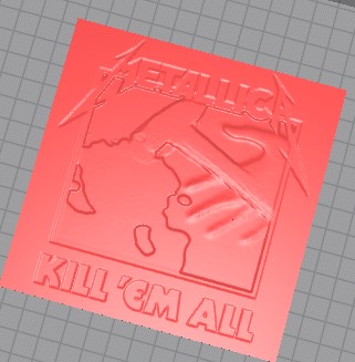 Metallica kill em all lithopane