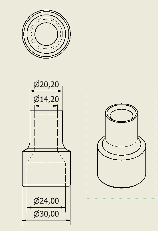 Riolering verloop van 32mm naar 14.2mm. Sewerage reduction from 32mm to 14.2mm. + 50mm-14.2mm