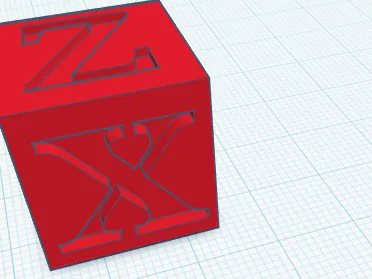 xyz test cube