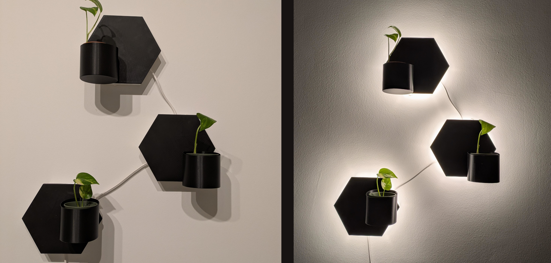 Bedside Lamp with Plant