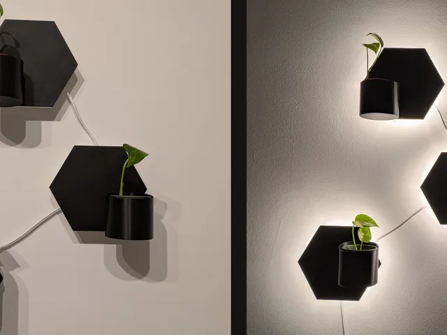 Bedside Lamp with Plant