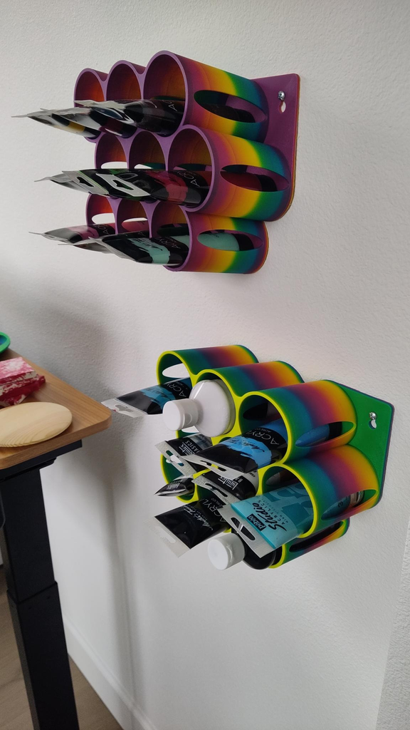 Artist's Paint System: Wall Paint Racks, Brush Cups, Water Cup