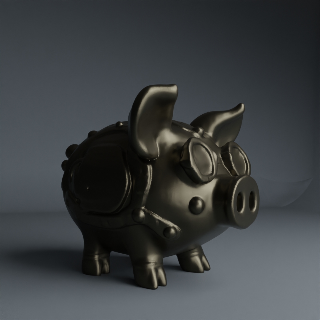 Steampig Piggy Bank (Steampunk Pig)