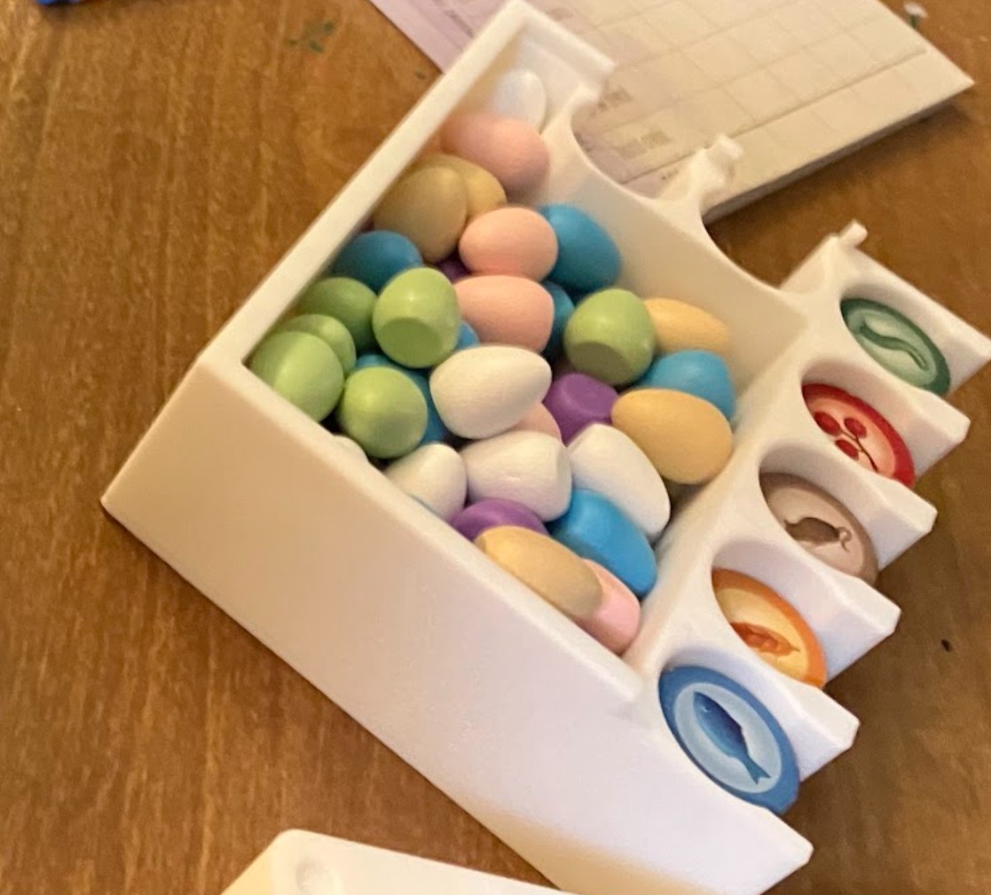 Wingspan Egg & Food Bin - 7 Slot Design for Oceana Expansion
