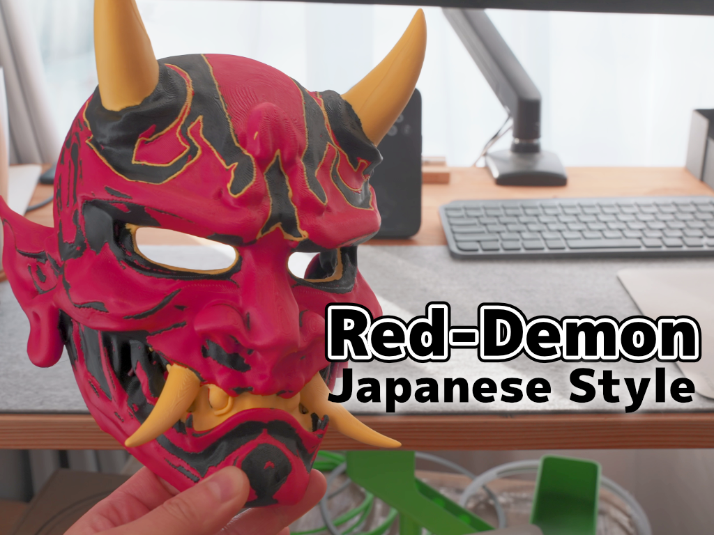 "Aka-Oni"mask Japanese Style Red-Demon