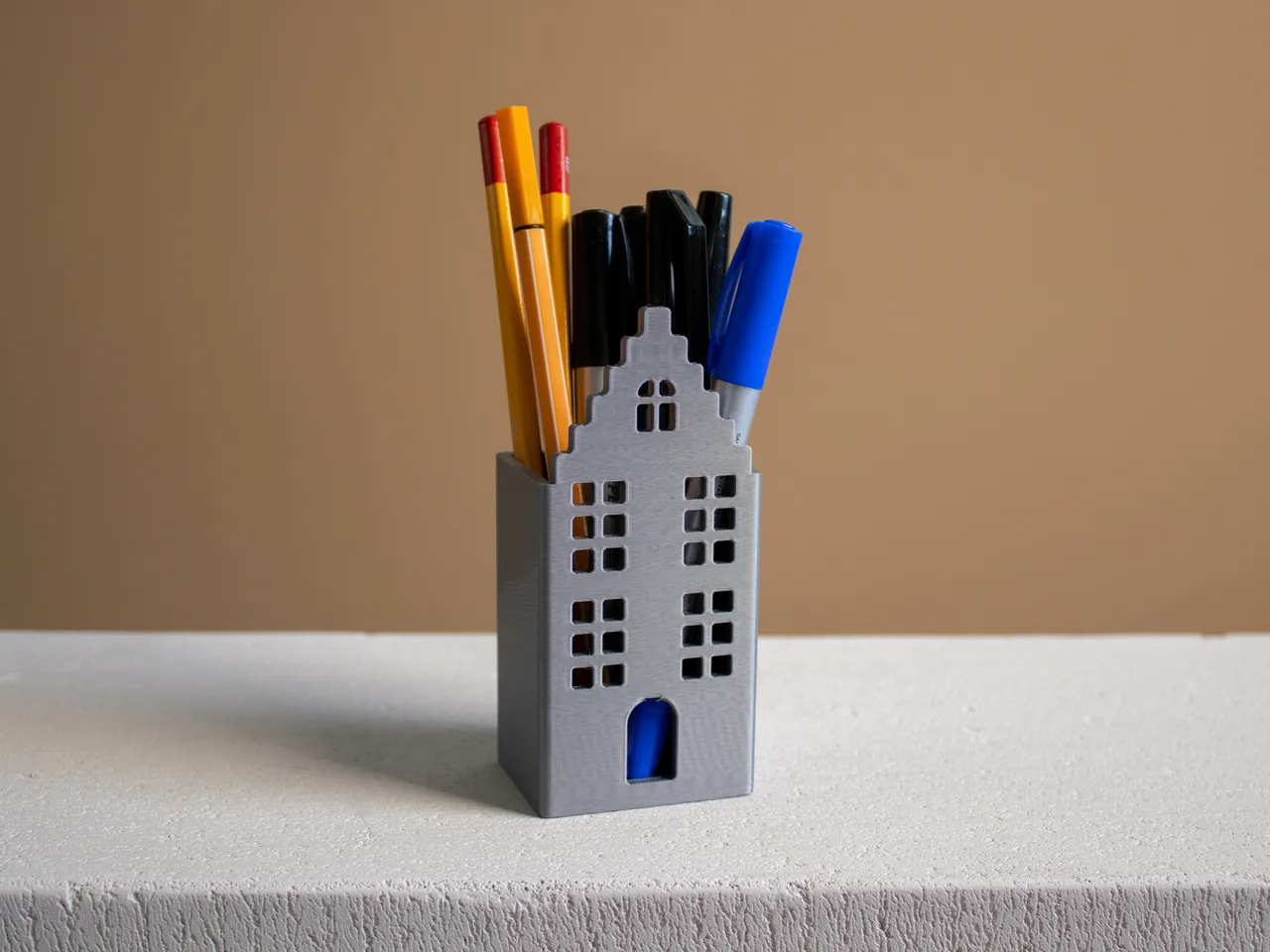 Canal House Pencil Holder, Desk Decor by Slimprint | Download free ...