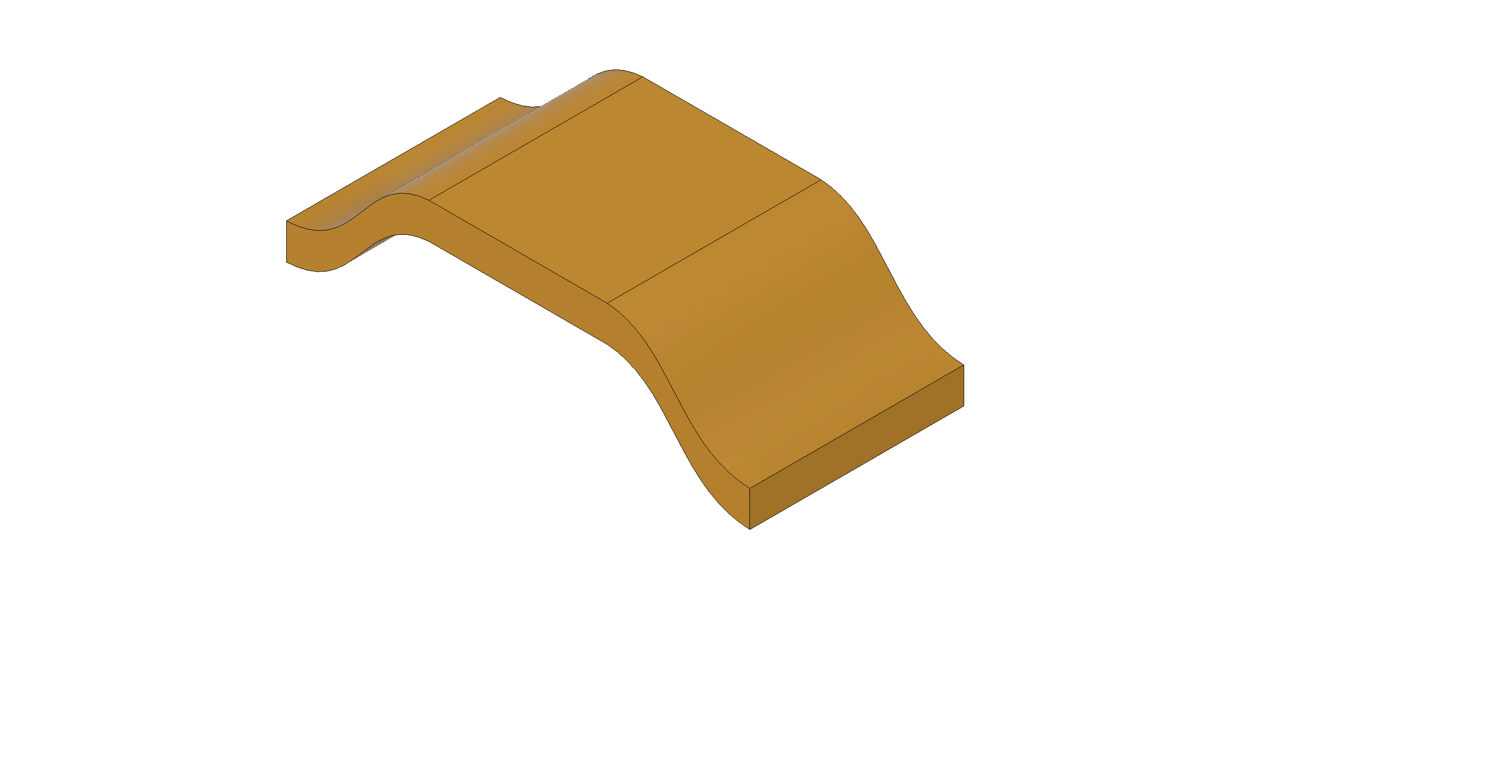 Curved One-Part Monitor Stand