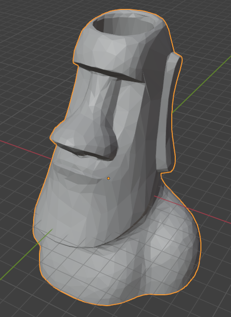 Moai pencil holder low poly