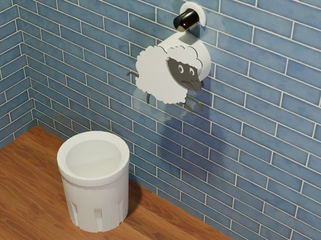 Toilet paper holder + bin for the spool