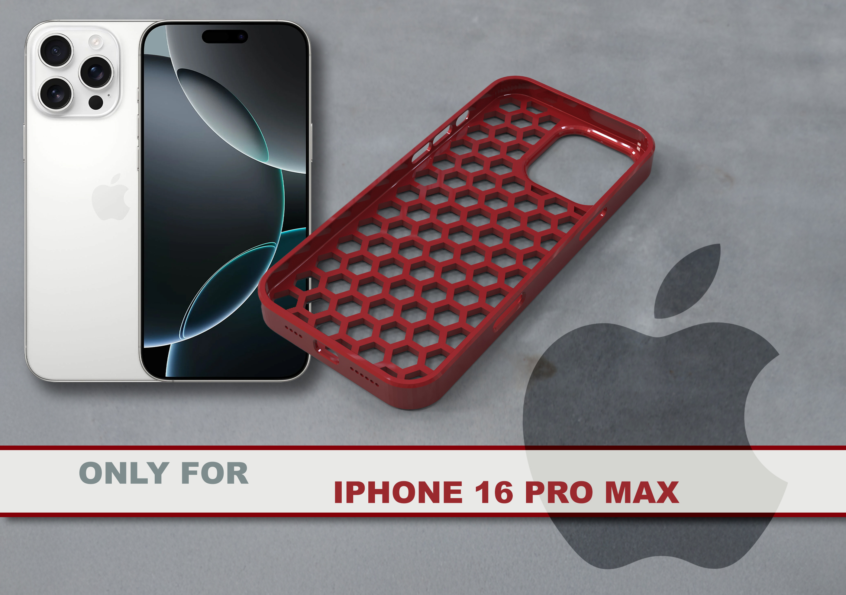 Iphone 16 Pro Max - Cover Hexagon design