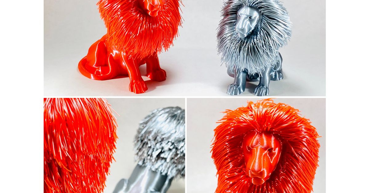 udtrykkeligt forsvar erklære The Hairy Lion by R3D | Download free STL model | Printables.com