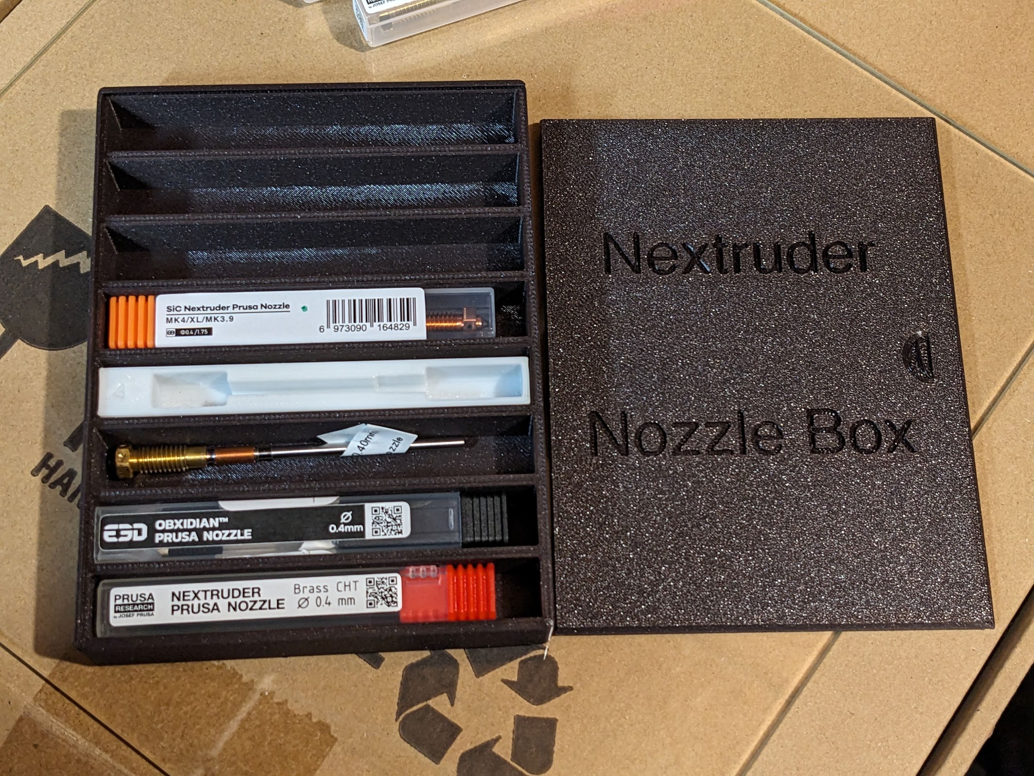 Flexible Nextruder Nozzle Box Organizer