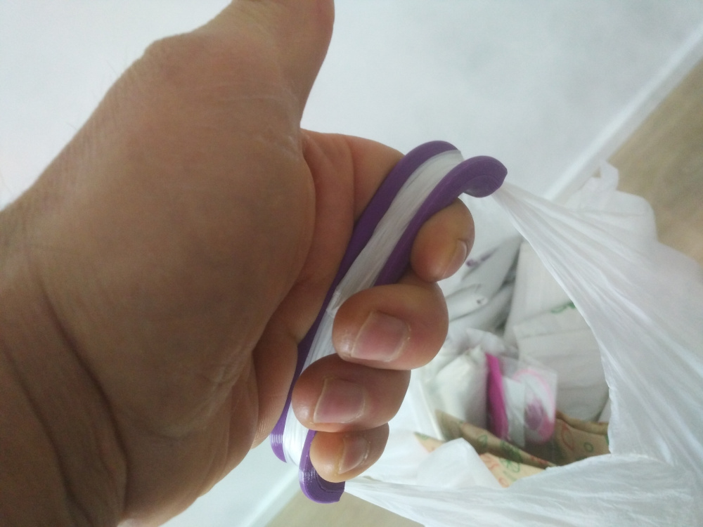 Handle for shopping bags