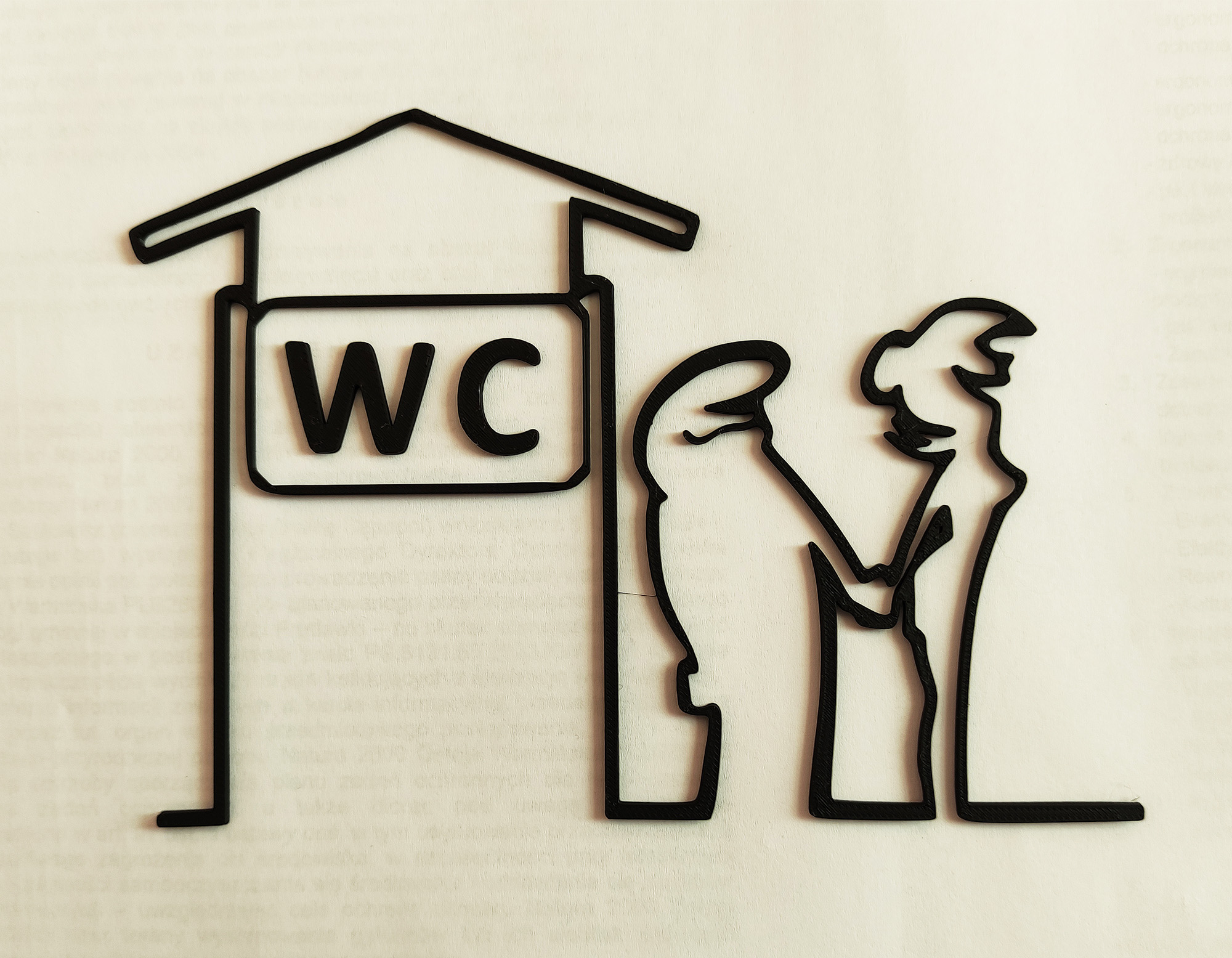 WC door hanger from the iconic cartoon "La Linea" Balum Balum.