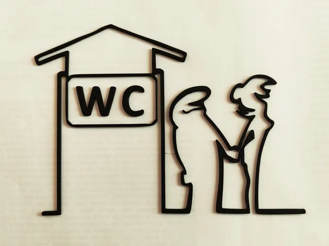 WC door hanger from the iconic cartoon "La Linea" Balum Balum.