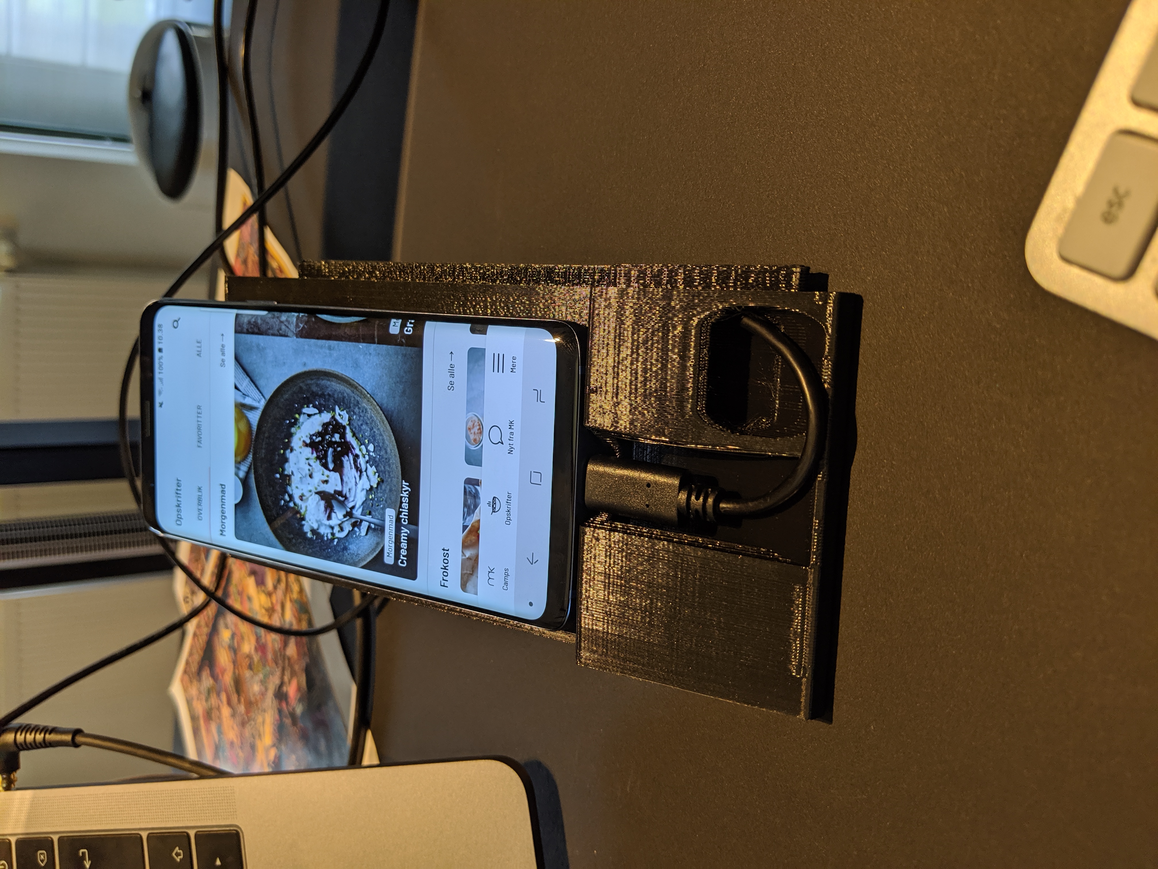 Appendable Smartphone Holder with Wire Management