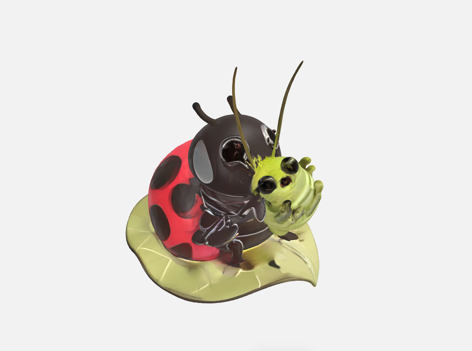 Ladybug and aphid
