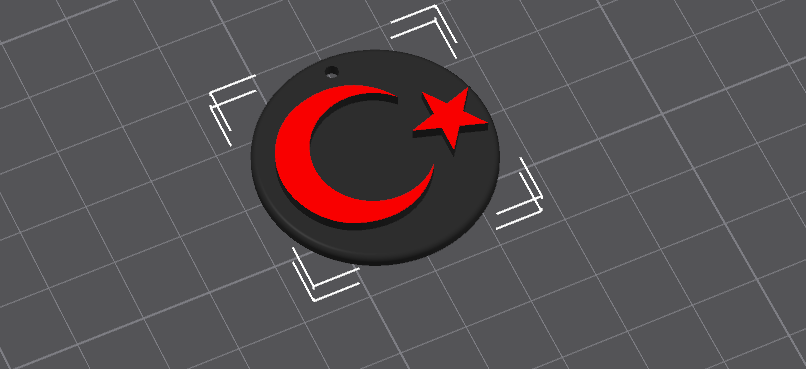 Türk Bayrağı Anahtarlık