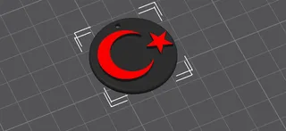 Türk Bayrağı Anahtarlık