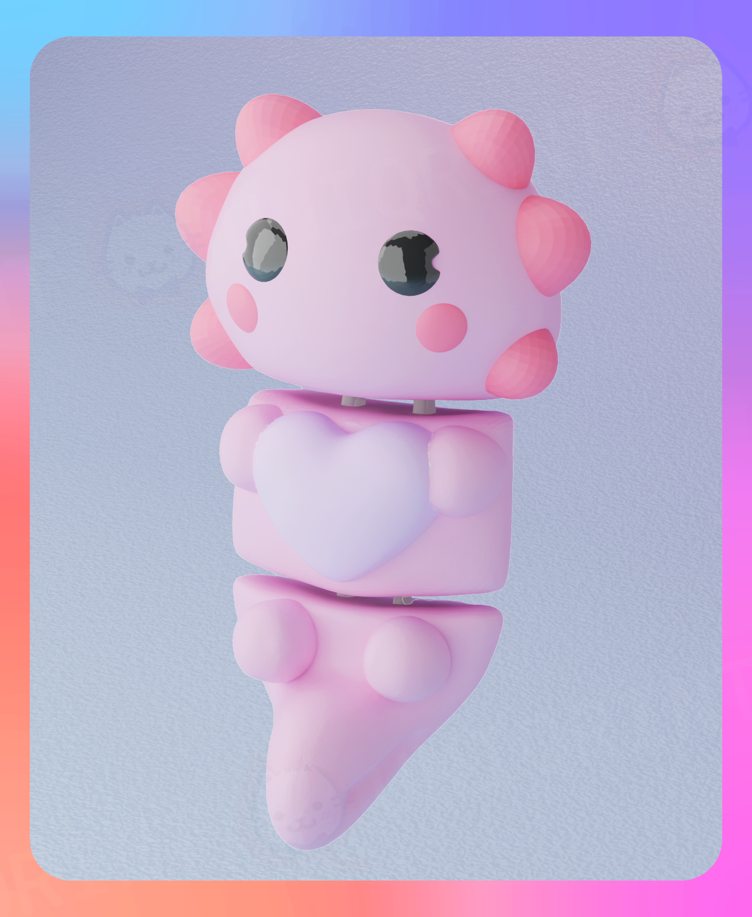 Flexi Axolotl and the Valentine’s Heart Keychain