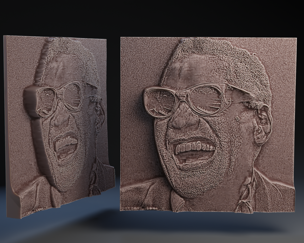 Ray Charles 3D Portrait